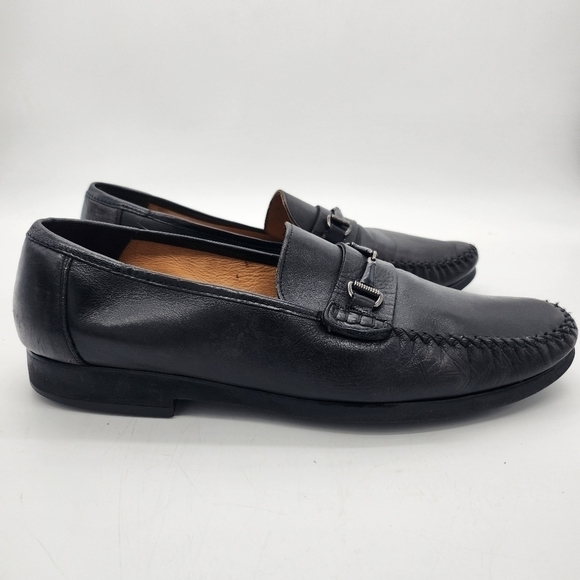 Mezlan Shoe Men 12 M Ghedini Genuine Calfskin Loafer Slip-On Black